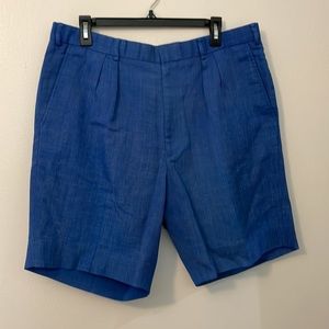 Islander Linen blue 38” Bermuda shorts NWOT